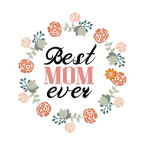 Mothers Day Greetings Svg Rose Garland Mothers Day Blessings Svg Png