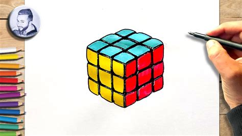 Comment Dessiner Un Rubik S Cube En D Dessin Facile Faire Youtube