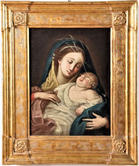 Vierge à l enfant endormi Maître émilien du 700 Tableaux religieux