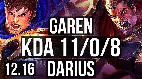 GAREN Vs DARIUS TOP 11 0 8 Legendary 300 Games EUW Diamond