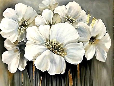 Pin by Dòra HARCOS on virág 2 Canvas painting Abstract flower