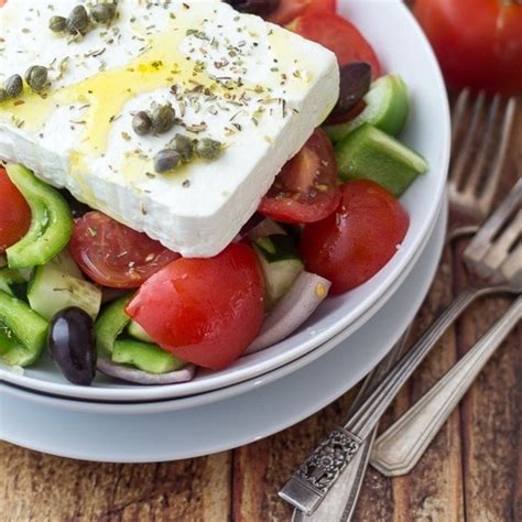 Classic Greek Salad Horiatiki Salad Recipe The Wanderlust Kitchen