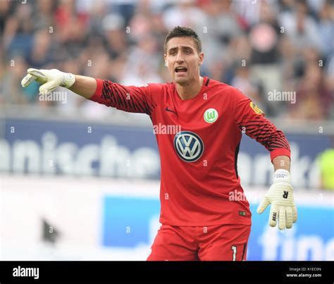 Wolfsburg goalkeeper Koen Casteels in action during the Bundesliga ...