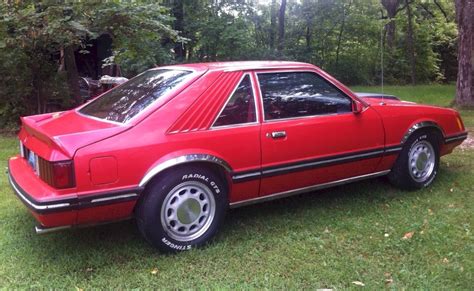 Bright Red 1980 Ford Mustang Ghia Hatchback