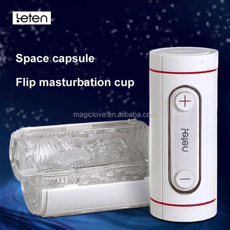 Leten Space Capsule Masturbation Cup Sex Toys For Men Silicone Vagina Real Pussy And Anal Pocket