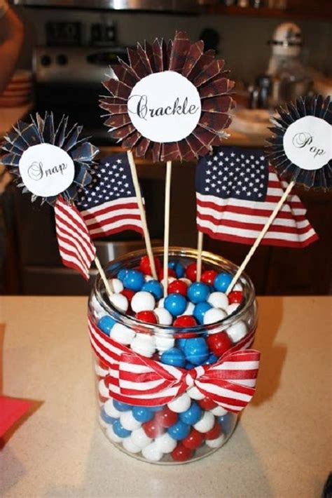 Easy Memorial Day Centerpiece Ideas 4th Of July Celebration 4th Of