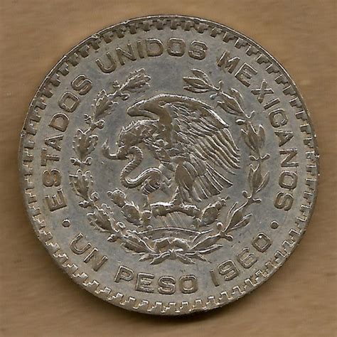 MÉXICO 1 PESO 1960 Laury Numismática