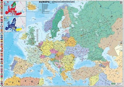 Mapa Polityczna Europy I Podzia Administracyjny Polski Off