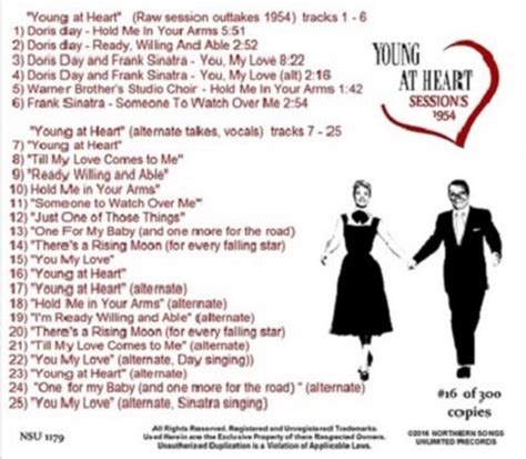 Frank Sinatra & Doris Day Young at Heart Sessons 1954 Ltd Cd - Etsy