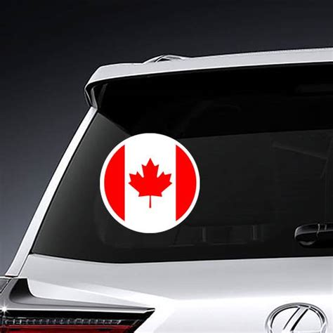 Simple Circle Canada Flag Sticker