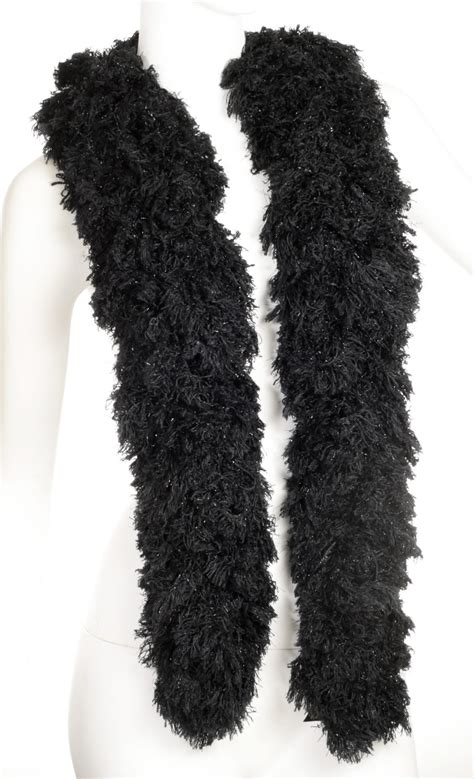 Super Sized Featherless Boa Black Happy Boa Faux Feather Boa