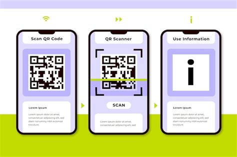 Tapes De Scan De Code Qr Sur L Ensemble De Smartphone Vecteur Gratuite