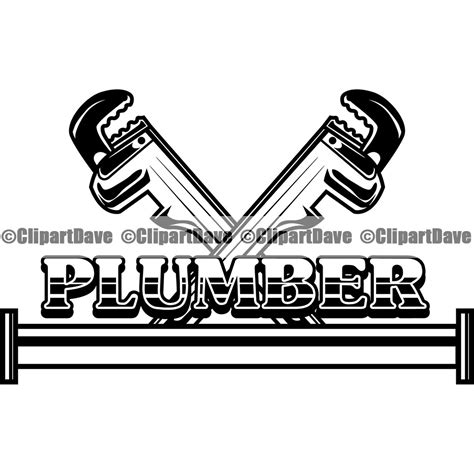 Plumber Company Logo Svg Design Plumbing Pipe Wrench Handyman Etsy