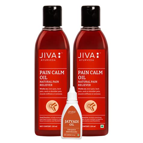 Jiva Pain Calm Oil 120ml With Free Jatyadi Oil 20 Ml 100 Ayurvedic