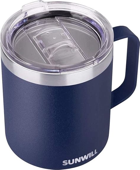 Sunwill 14 Oz Coffee Mug Vacuum Insulated Camping Mug With