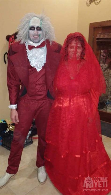 Beetlejuice Wedding Tux and the Bride (In Red) - Costume Yeti