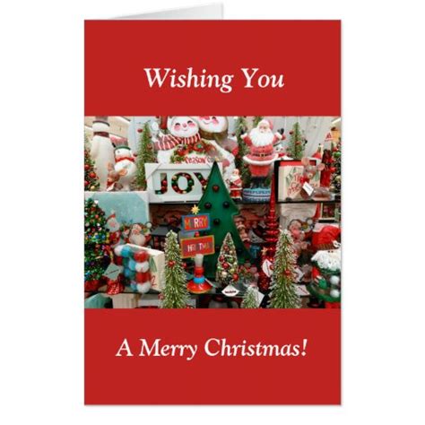 Extra Big Christmas Card With Your Custom Text Zazzle