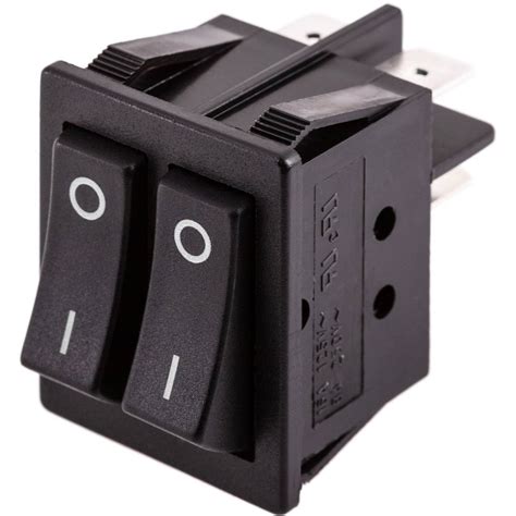 Interruptor Basculante Negro Dos Canales DPDT 6 Pin Cablematic