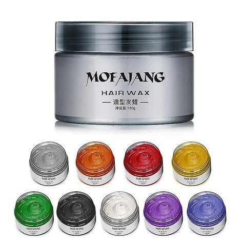 Mofajang 9 Colors Unisex Hair Color Wax Mud Dye Styling Cream Diy Coloring