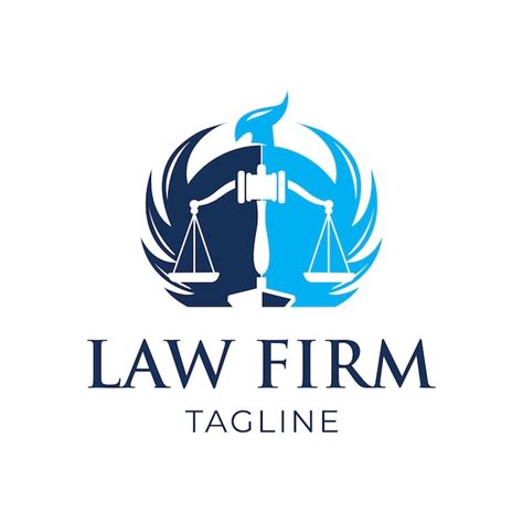 Premium Vector Blue Minimalist Law Logo Design Lawyer Or Notary Design Template Editable Vector