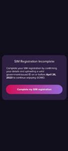 How To Register Your Gomo Sim Through The New Gomo App