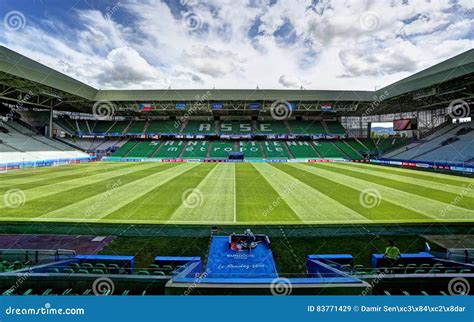 Stadium Geoffroy-Guichard in Saint-Etienne, France Editorial Stock ...