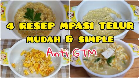 Resep Mpasi Telur Mudah Dan Simple Anti Gtm Youtube