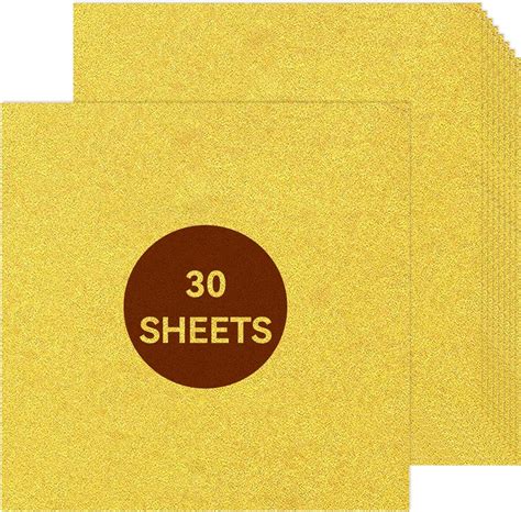 Gold Glitter Cardstock 12 X 12 Paper For Cricut Thick