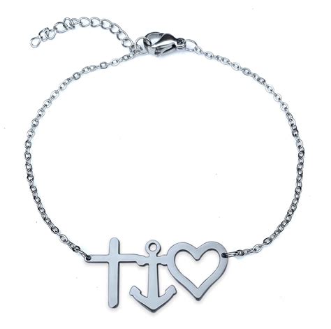 Geloof Hoop Liefde RVS Armband Sieraad Met Een Boodschap