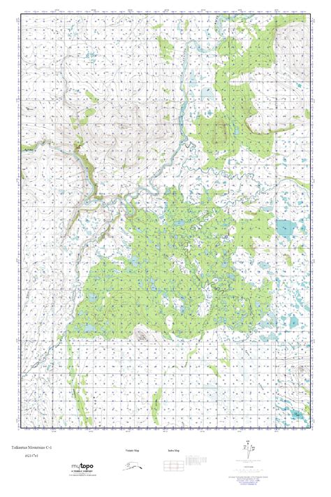 Mytopo Talkeetna Mountains C 1 Alaska Usgs Quad Topo Map