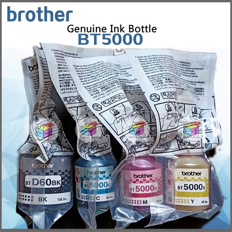 Brother BTD60BK BT6000BK BT5000 Original Ink Bottle Set Of 4 Colors