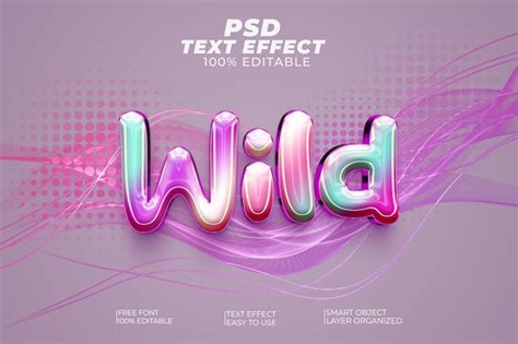 Efeito De Texto Psd Edit Vel Em Estilo D Selvagem Psd Premium