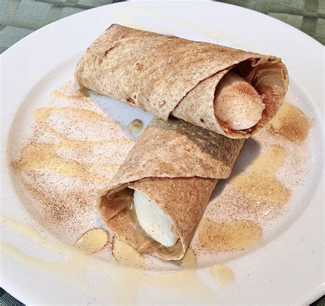 Peanut Butter Banana And Honey Tortilla Wrap • Sarah Koszyk