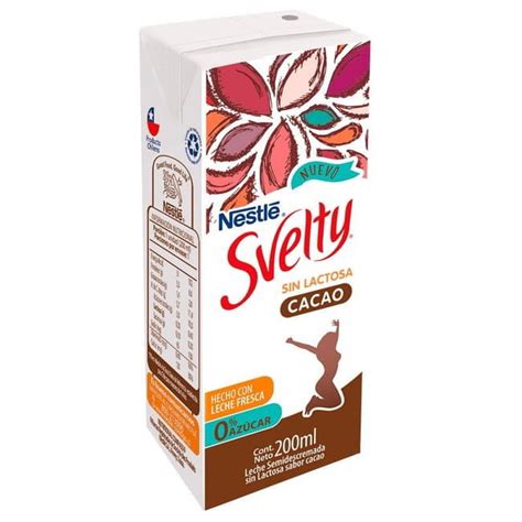 Leche Semidescremada Sin Lactosa Svelty Sabor Cacao Ml Lomi