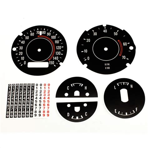 B Body Rallye Dash Gauge Decal Kit With Mph