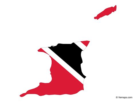 Flag Map Of Trinidad And Tobago Free Vector Maps