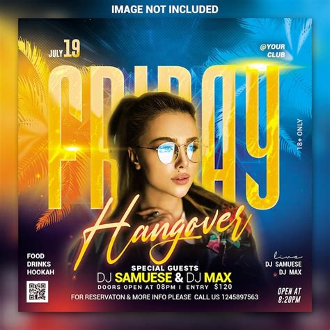 Premium Psd Night Club Party Flyer Social Media Post And Web Banner