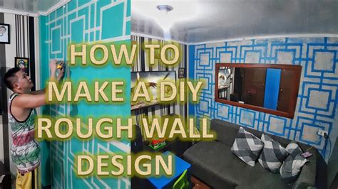 How To Make A Diy Rough Wall Design Rough Wall Masking Tape Wall