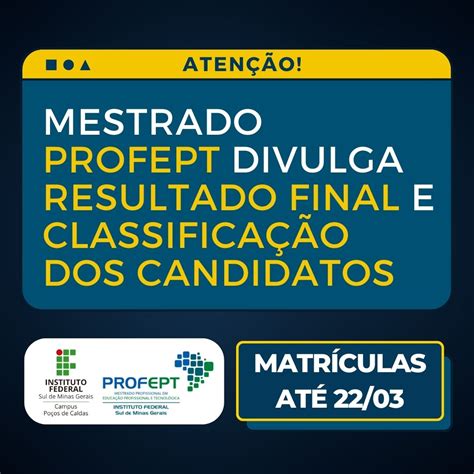 Mestrado Profept Ifsuldeminas Campus Pocos