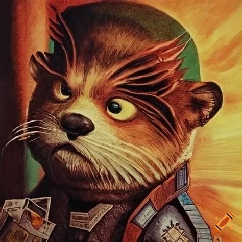 Intricate Details Of A Vintage Star Fox Poster Inspired By James Gurney