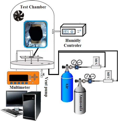 Schematic Diagram Of The Setup For Gas Sensing Measurements The Top