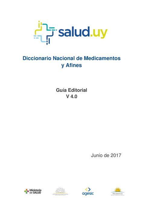 Diccionario Nacional De Medicamentos Y Afines Gu A Editorial