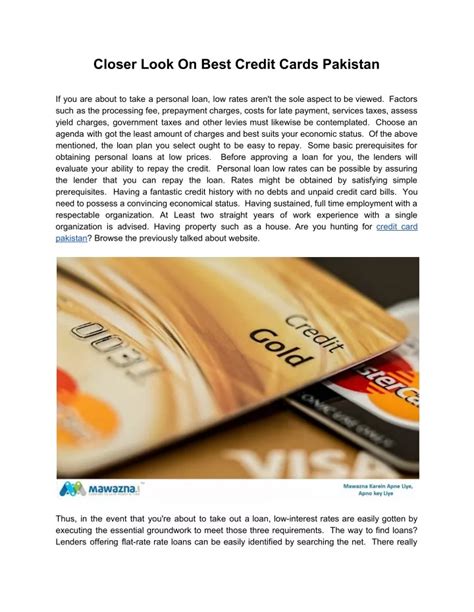 Ppt Closer Look On Best Credit Cards Pakistan Powerpoint Presentation