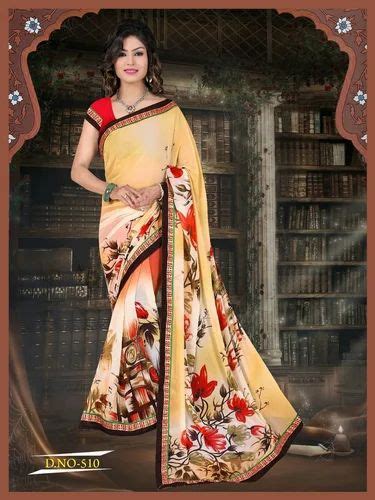 Party Wear Embroidered Khushi Designer Saree With Blouse Piece At Rs