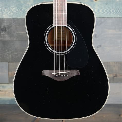 Yamaha Fg Black Transacoustic Dreadnought Guitar Reverb