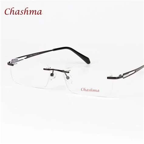 Chashma Pure Titanium Frames Eyeglasses Men Prescription Lens Optical