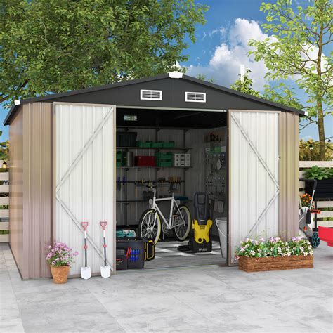 Jolydale Ft W X Ft D Metal Lean To Storage Shed With Metal Frame