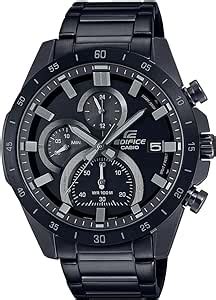 Casio Edifice Men S Watch Efr Mdc Avudf Black Dial Black Band