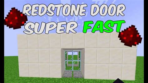 Minecraft Redstone Door Tutorial New Method Youtube