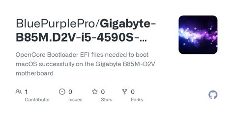 GitHub BluePurplePro Gigabyte B85M D2V I5 4590S OpenCore Hackintosh